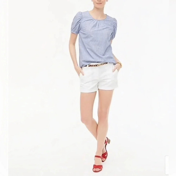 NWT J.Crew Factory White 3.5" Chino Shorts - Picture 1 of 5